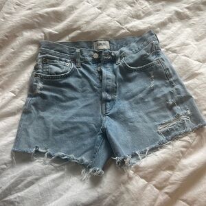 AGOLDE Parker long denim shorts